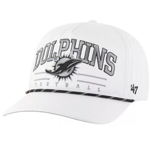 Miami Dolphins '47 Hitch‎ Rope Snapback Hat Cap White NEW